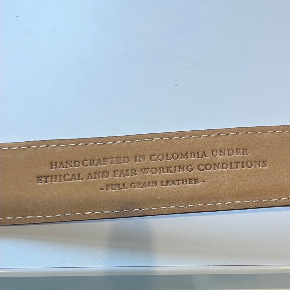 Beckett Simonon Tan Leather Belt with Silver Buckle - Picture 11 of 11